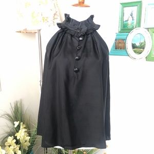 J. Crew Button Ruffle Neck Halter